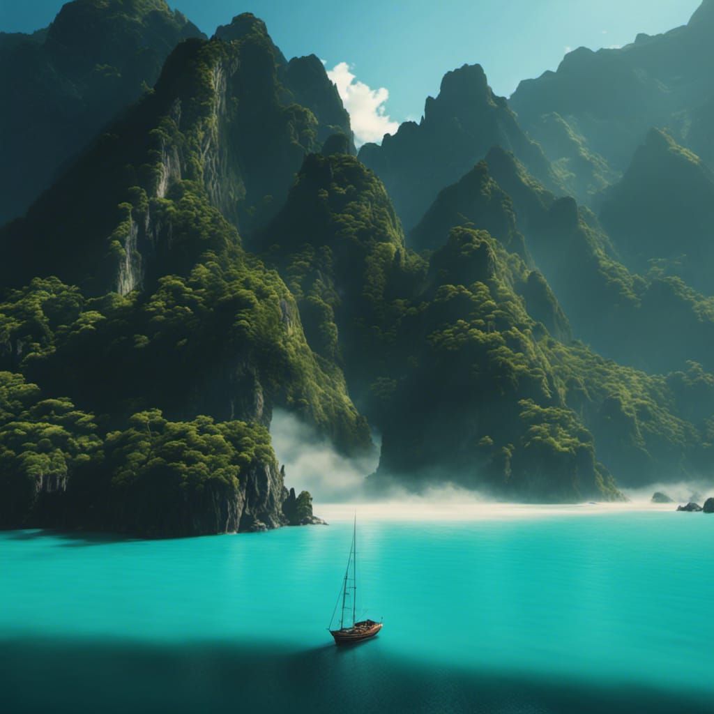 Among the cliffs in paradise
