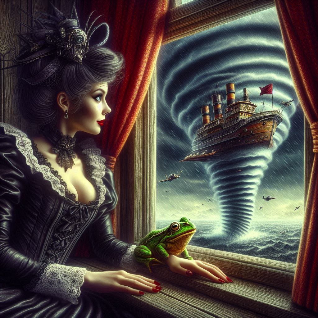 Goth Lady and Frog Take a Fascinate with the Tornado