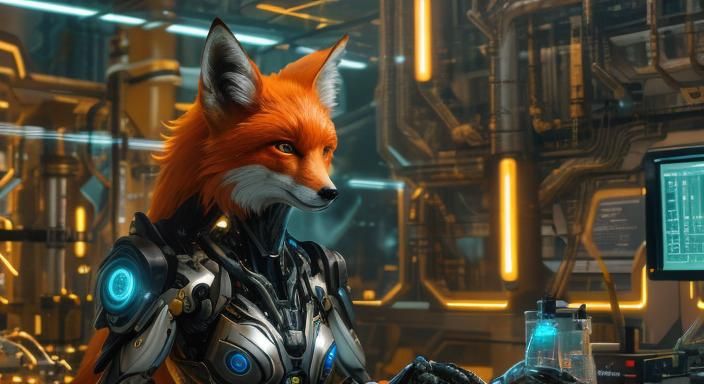 🌟 Witness the fusion of nature and tech as biopunk cyborg f...
