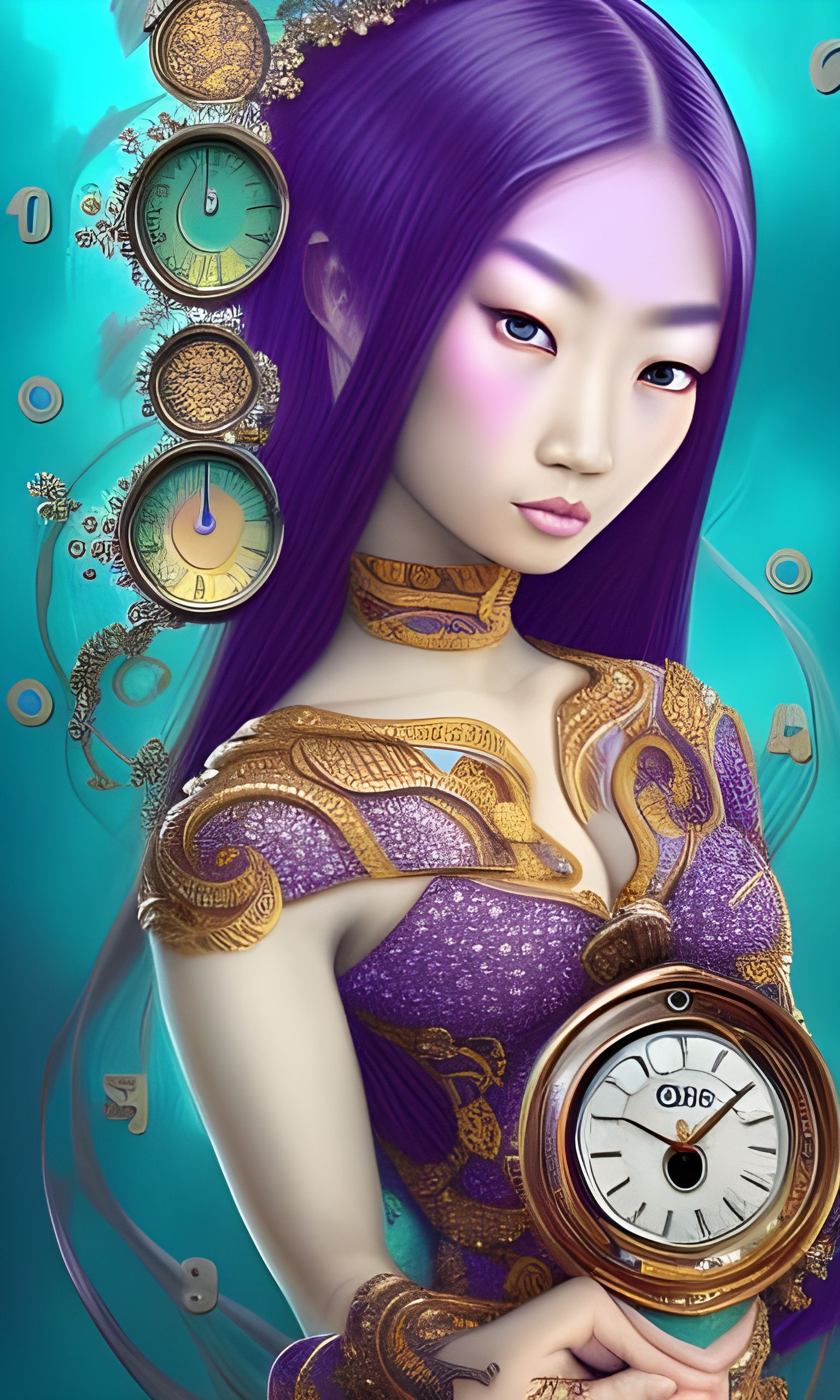 The Clock Lady AI Generated Artwork NightCafe Creator