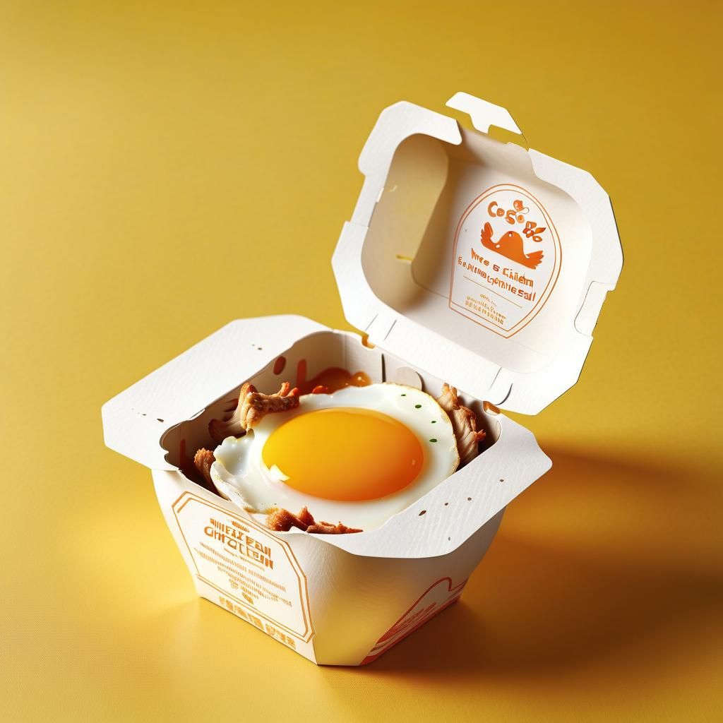 Chicken-in-an-Egg packaging: where the chicken's already in its cozy egg home, ready for you to hatch dinner. It's nature’s original takeout...
