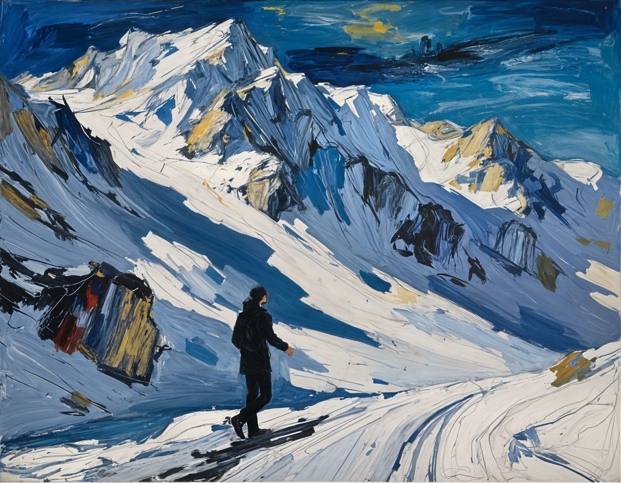 advanced expressionism in the style of Joan Mitchell