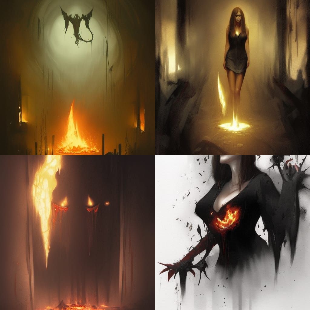 "The Flames of Hell, lick around your heels"