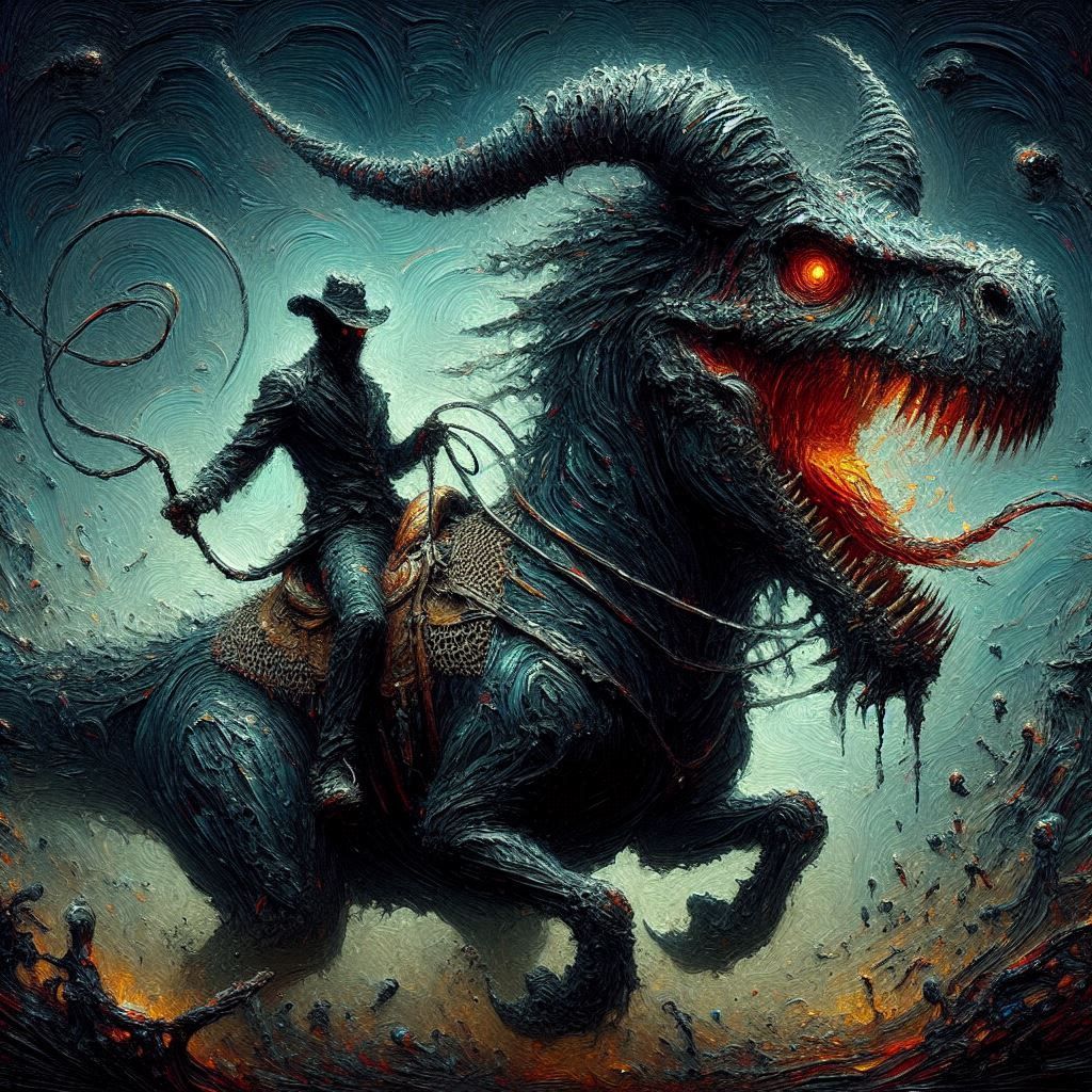 Dark raptor rodeo - AI Generated Artwork - NightCafe Creator