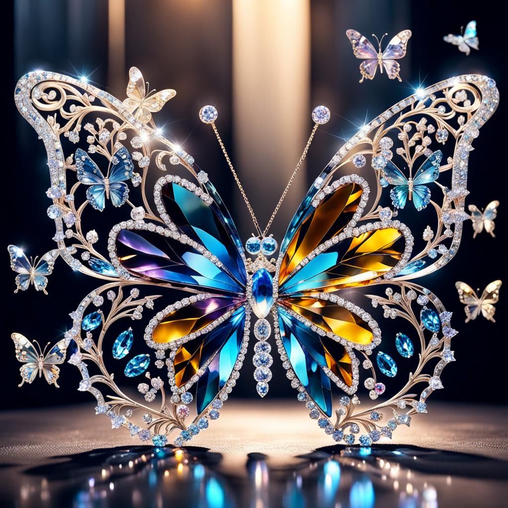 Crystal butterfly  by @RedPixie