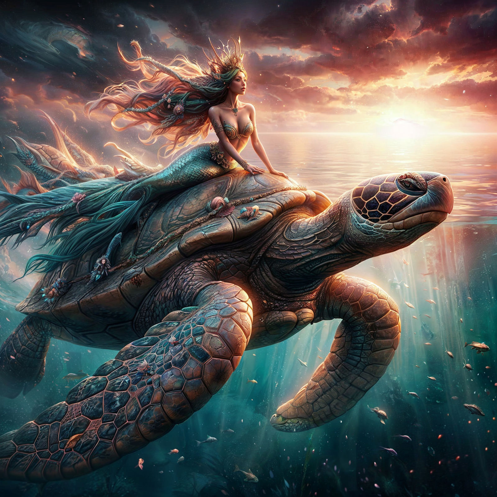 "A Mermaid’s Odyssey!"  🌊🧜‍♀️