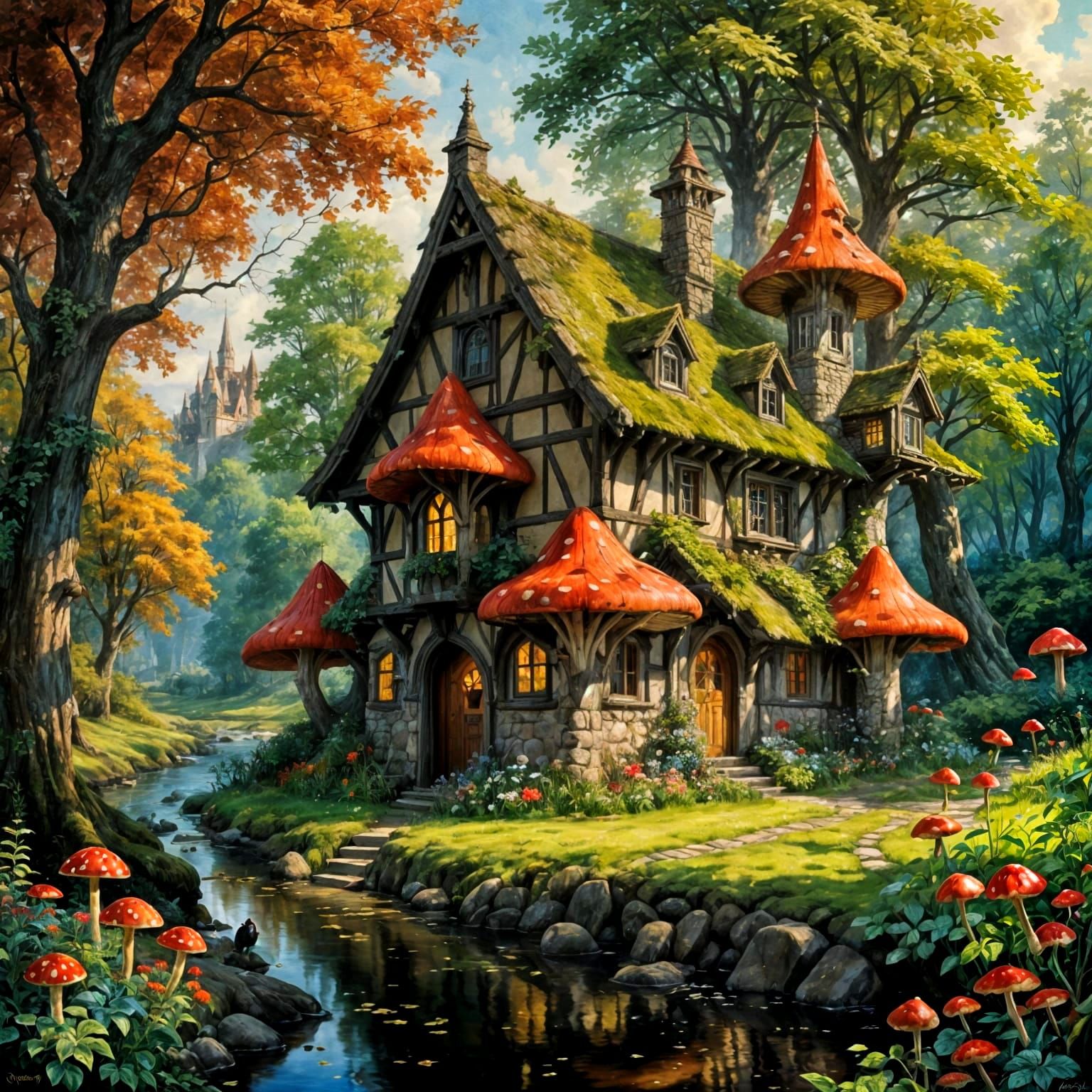 Mushroom house  by @Luiscontilde