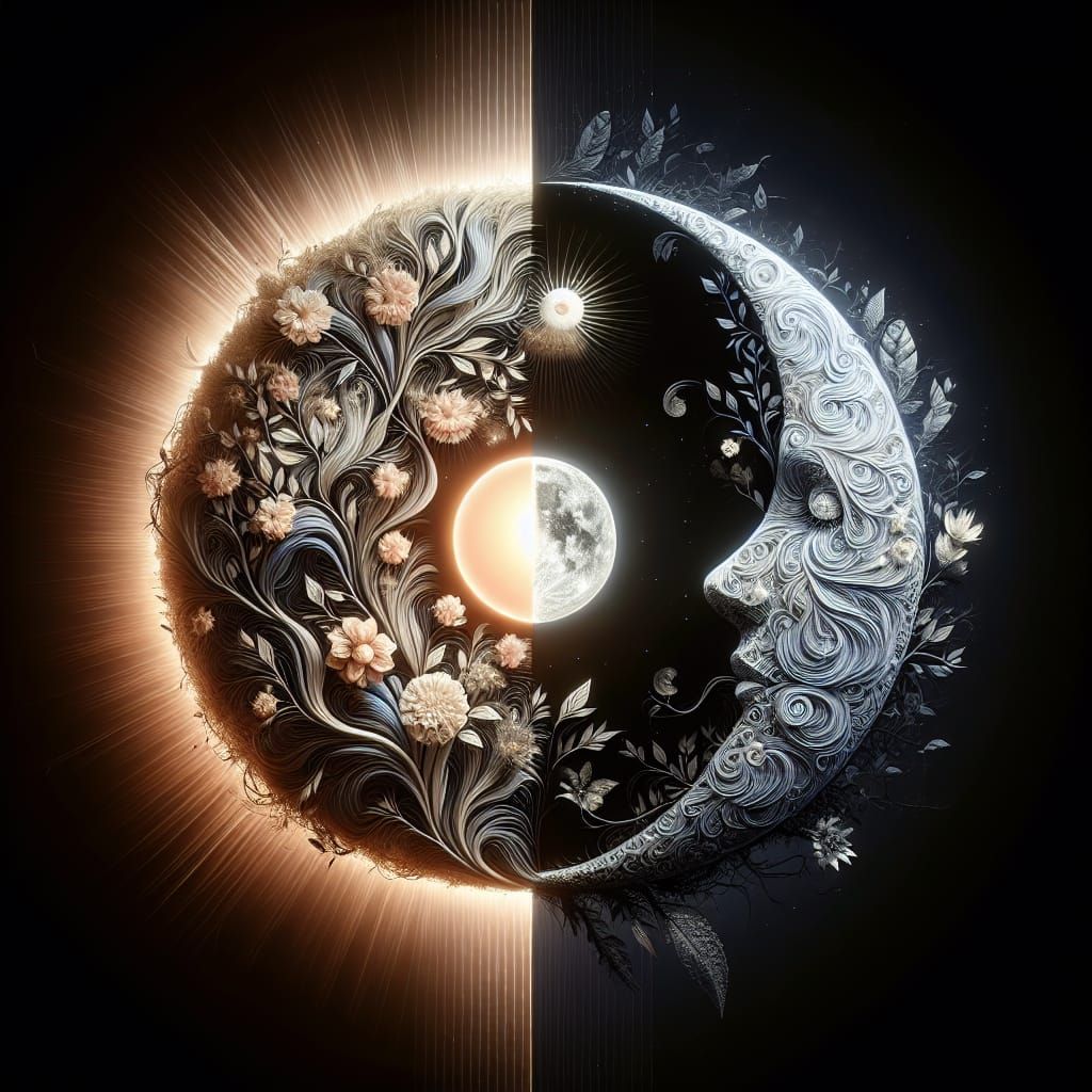 Half day, half night AI Generated Artwork NightCafe Creator