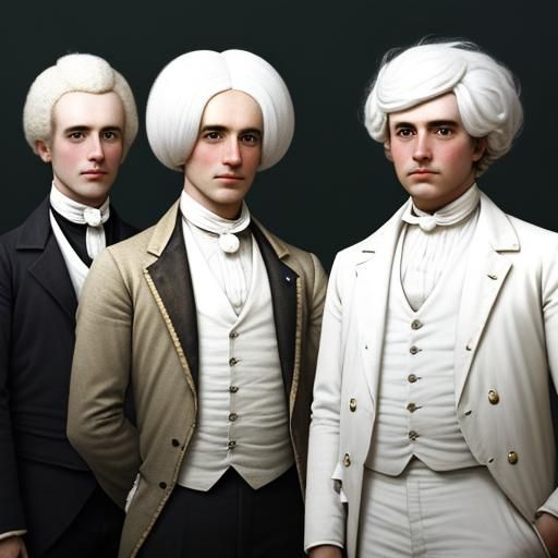 the men in white wig,   members of the wig party,1800s