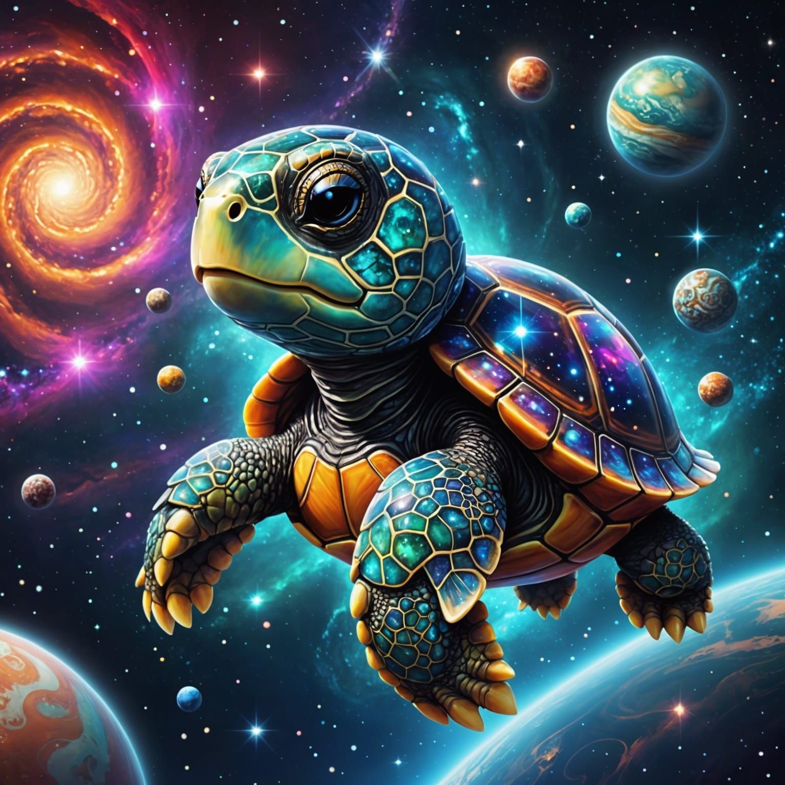Wise Turtle of the Cosmos  by @Haylz
