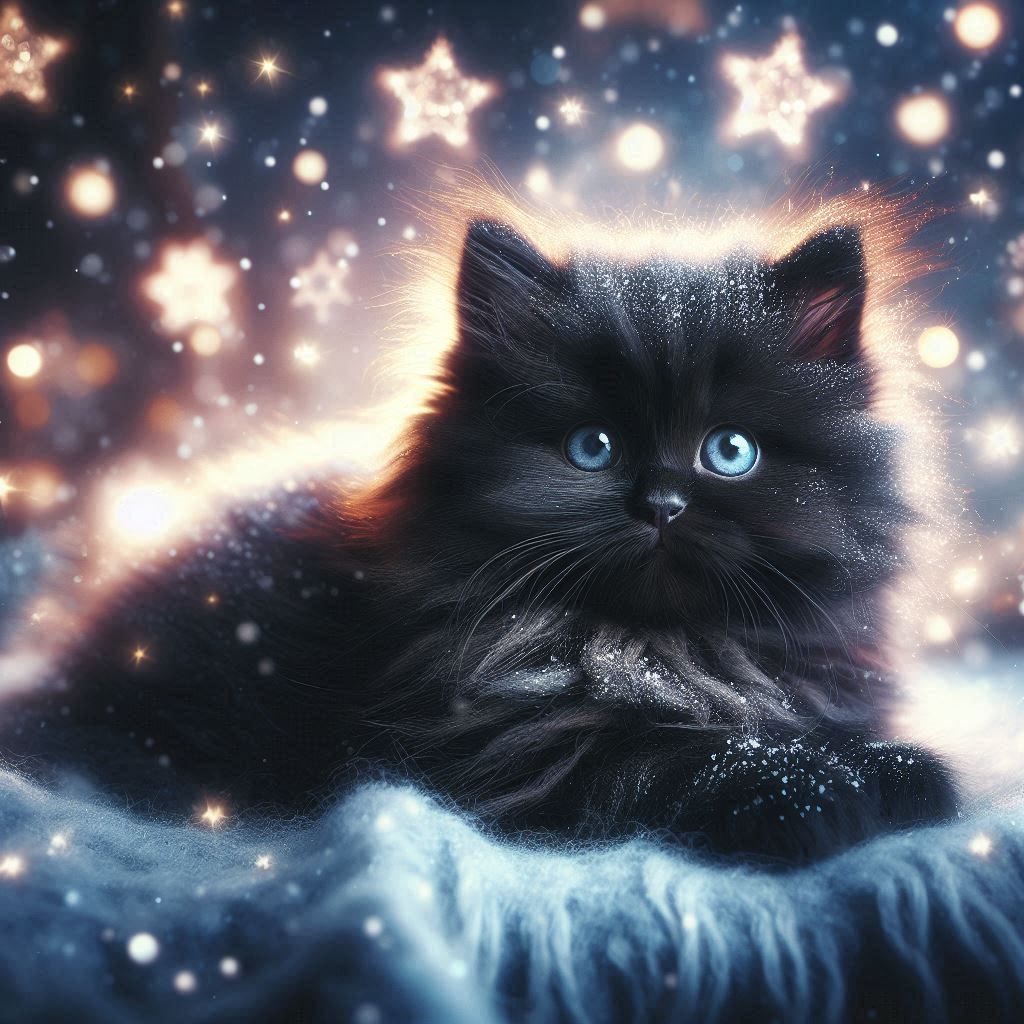 cute black kitten