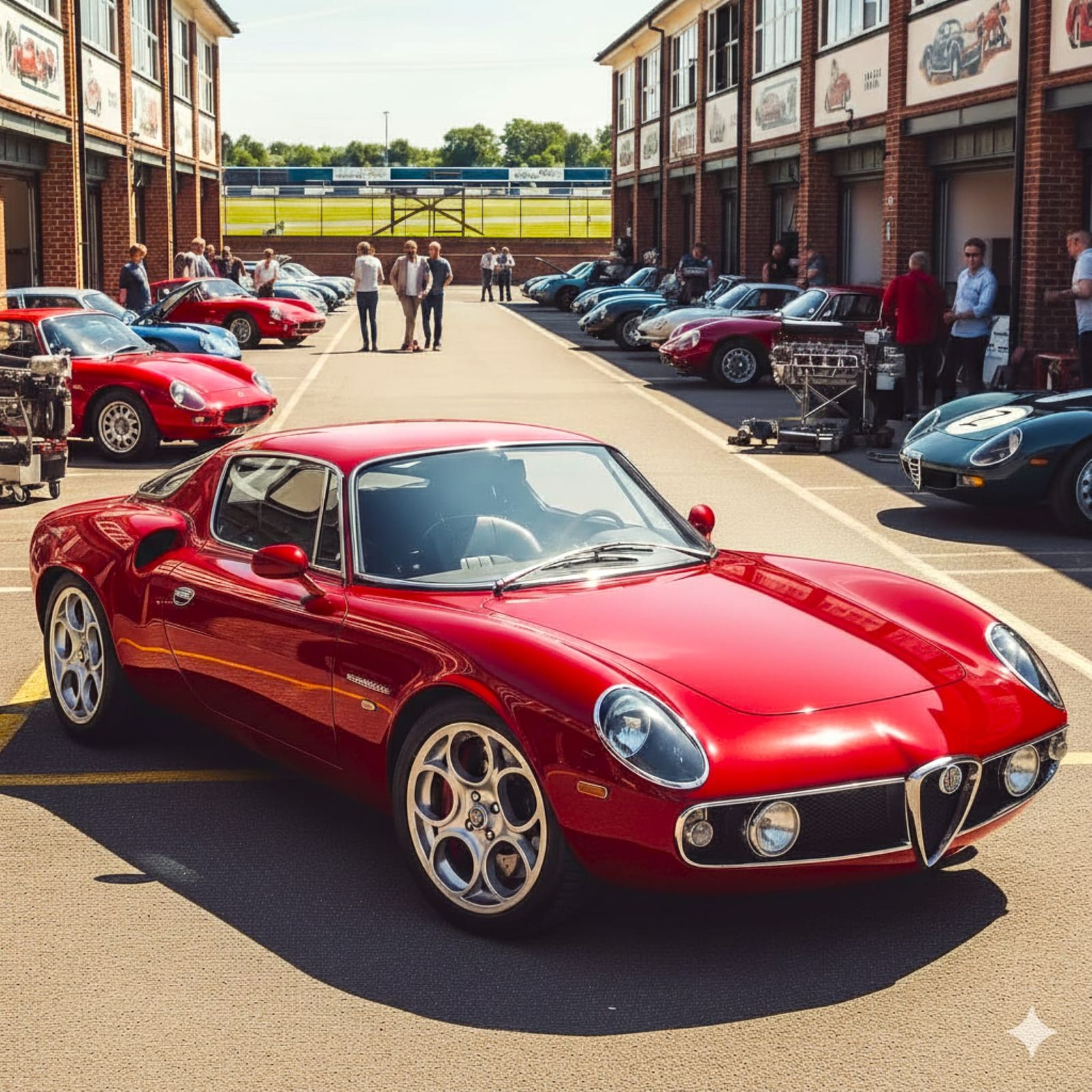 Alfa Romeo 8C, Retro Styled, Rosso Corsa