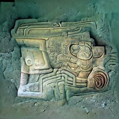 bas-relief found in an ancient Mexican ruin