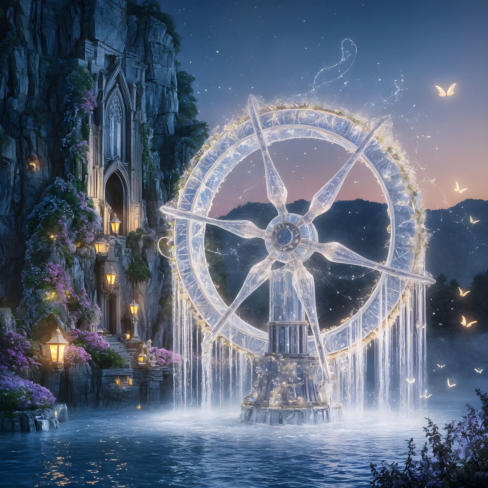 The Colossal Crystalline Waterwheel   by @Shelly