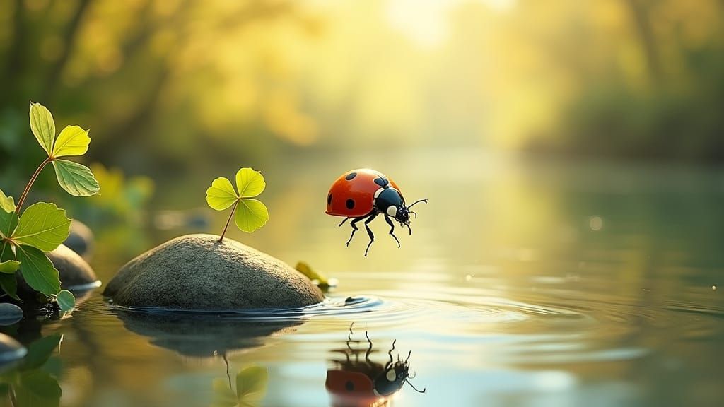 Ein Marienkäfer im Flug,   by @Floh