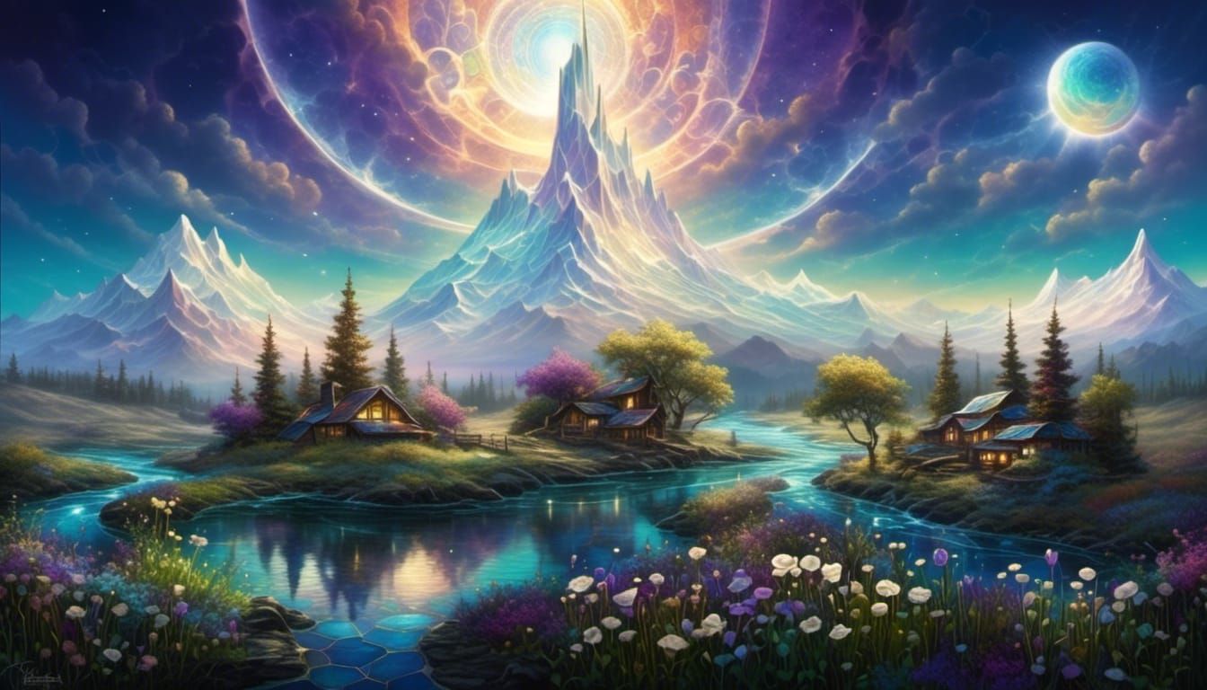 Glass Mountains - AI Generated Artwork - NightCafe Creator