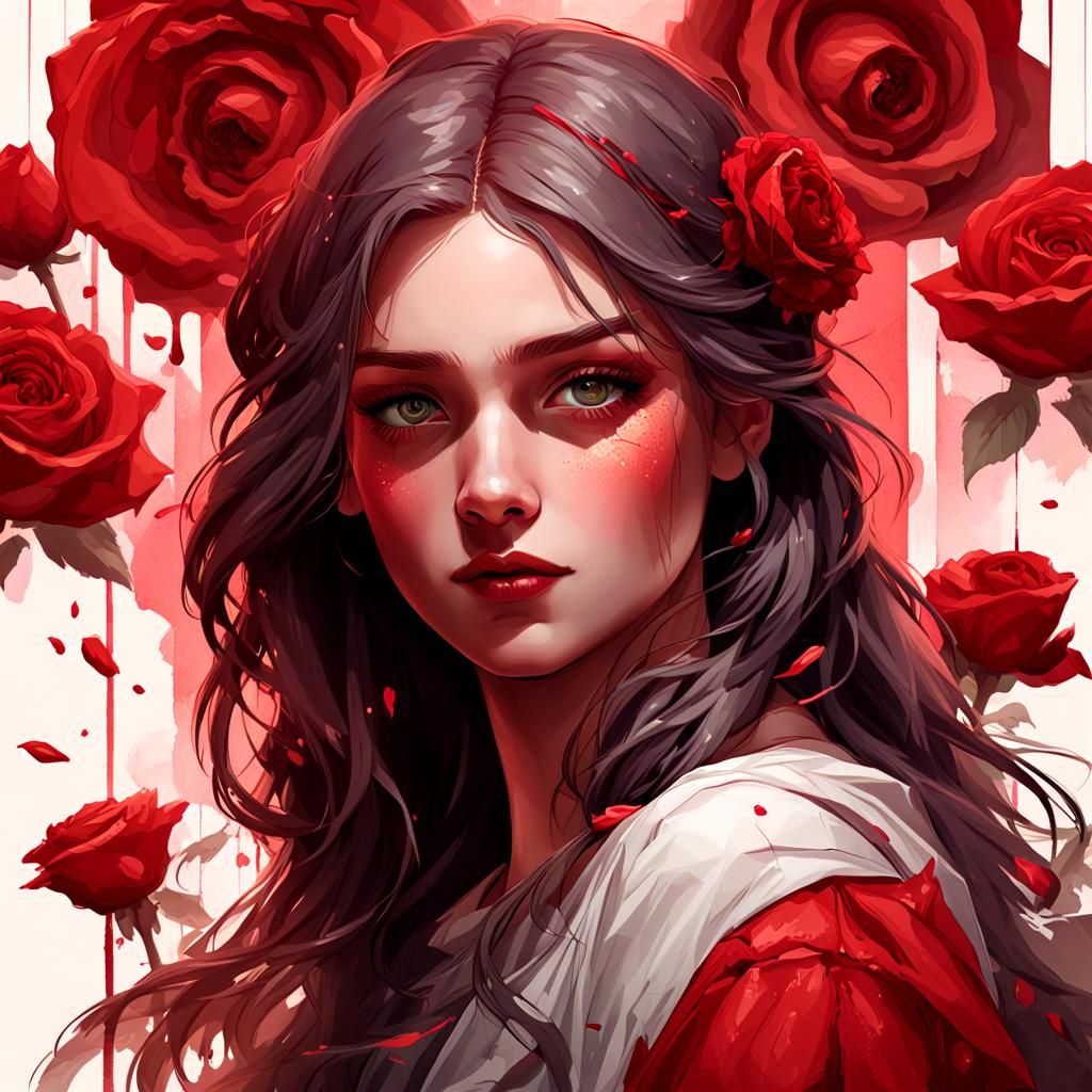 Red Blood Roses ... - AI Generated Artwork - NightCafe Creator