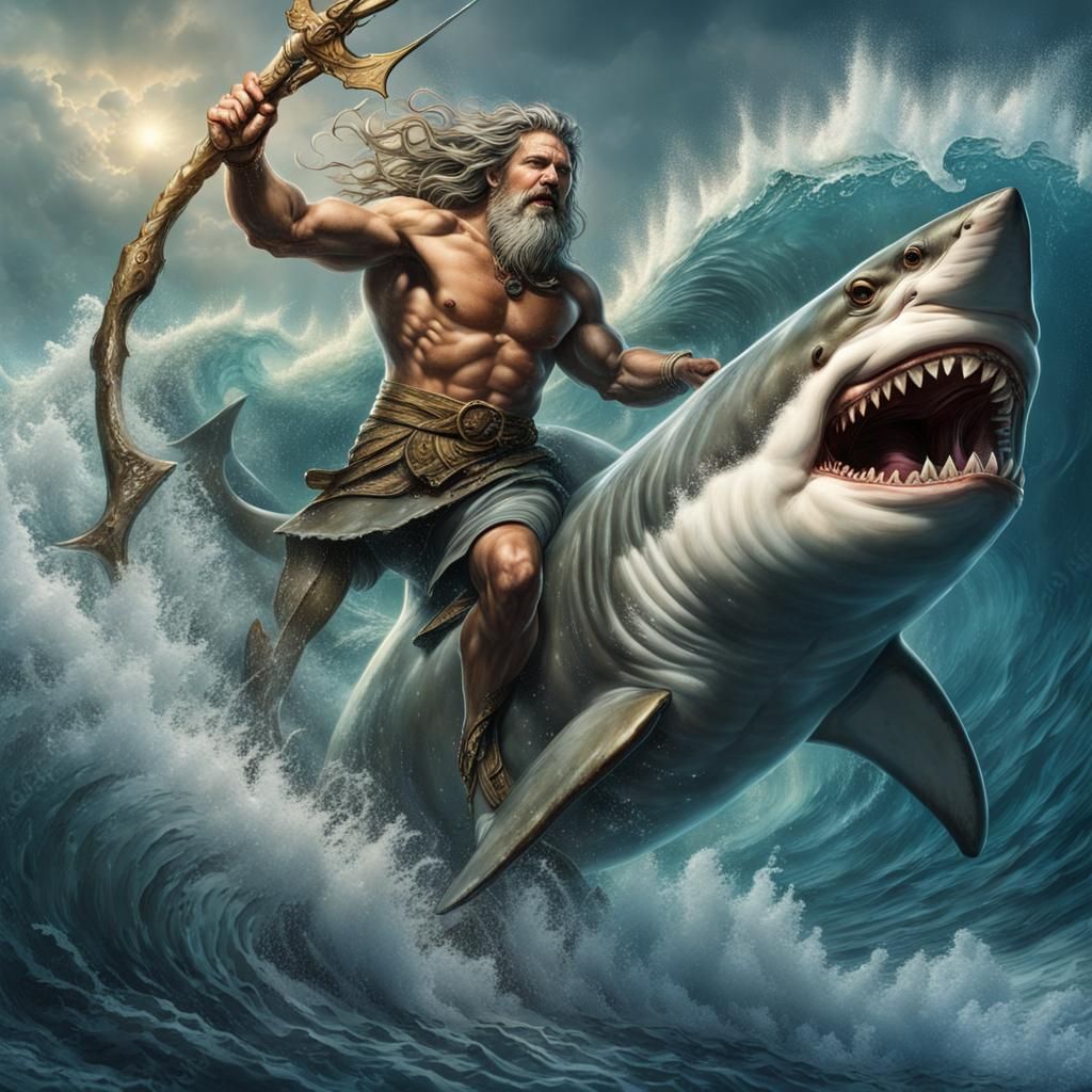 Poseidon on attack  by @MichelleMichaels