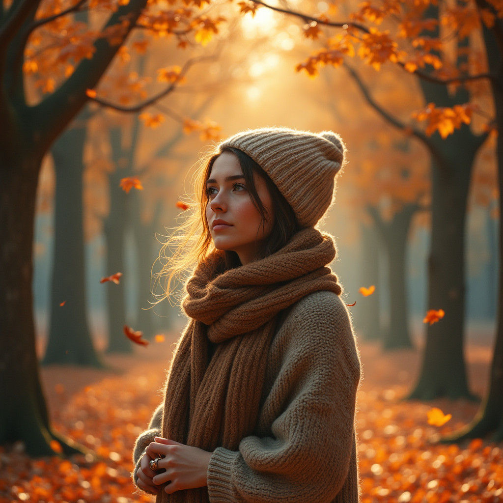 Watching the leaves on the trees
Blowing gently in soft, whi...