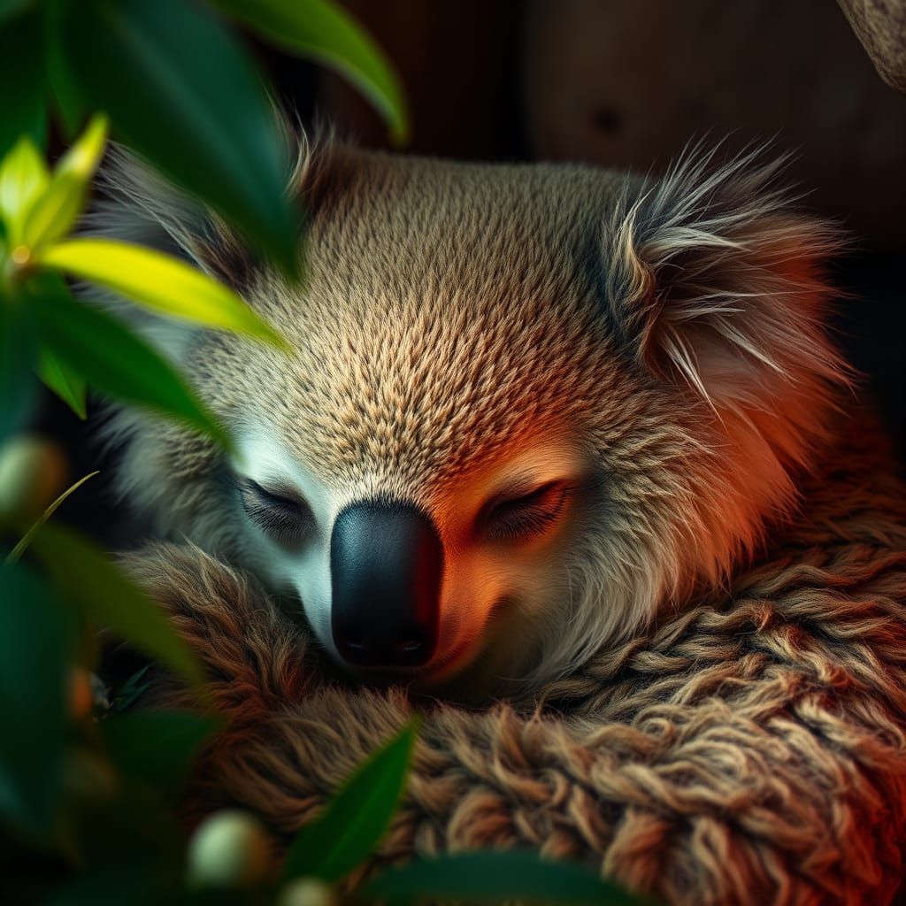 Majestic Sloth in Serene Landscape, Cinematic Film Still