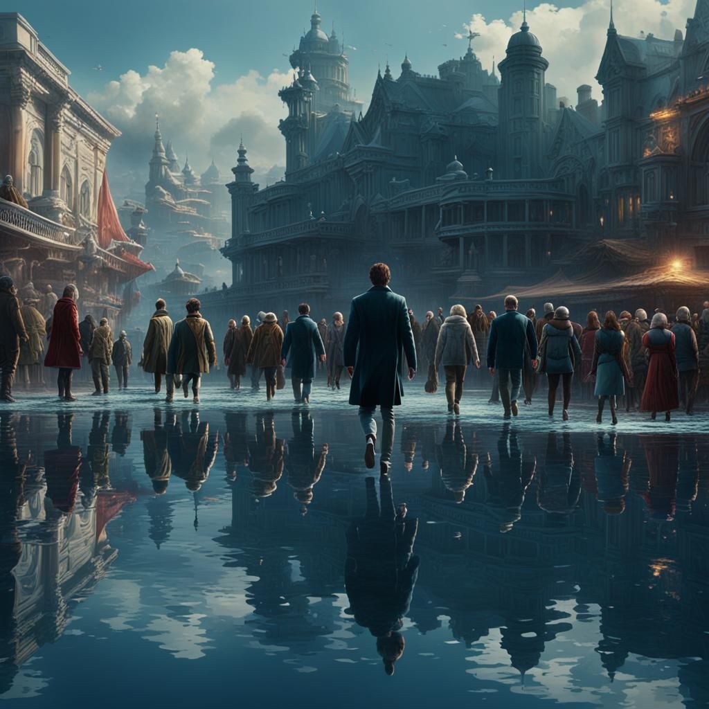 Man Walks on Water: Epic Digital Matte Painting
