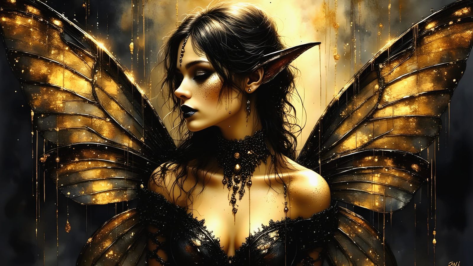 Gilded Gothic Fairy  by @Crimson