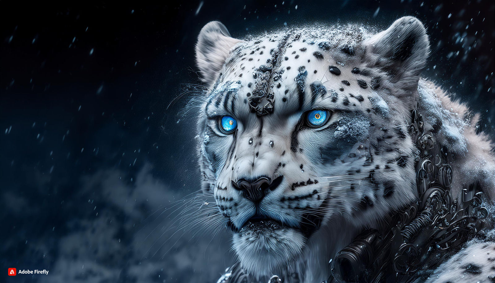 Snow leopard cyborg