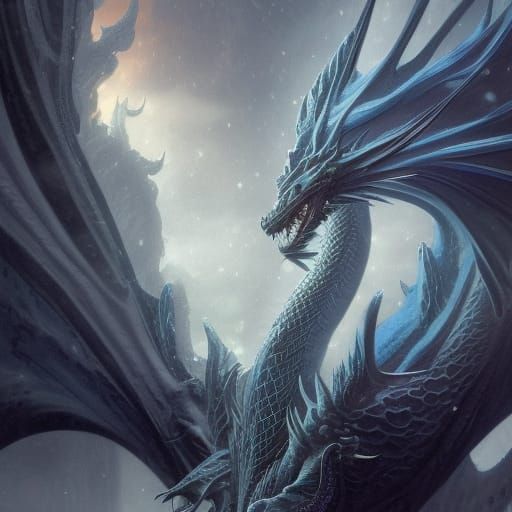 Blue Dragon - AI Generated Artwork - NightCafe Creator