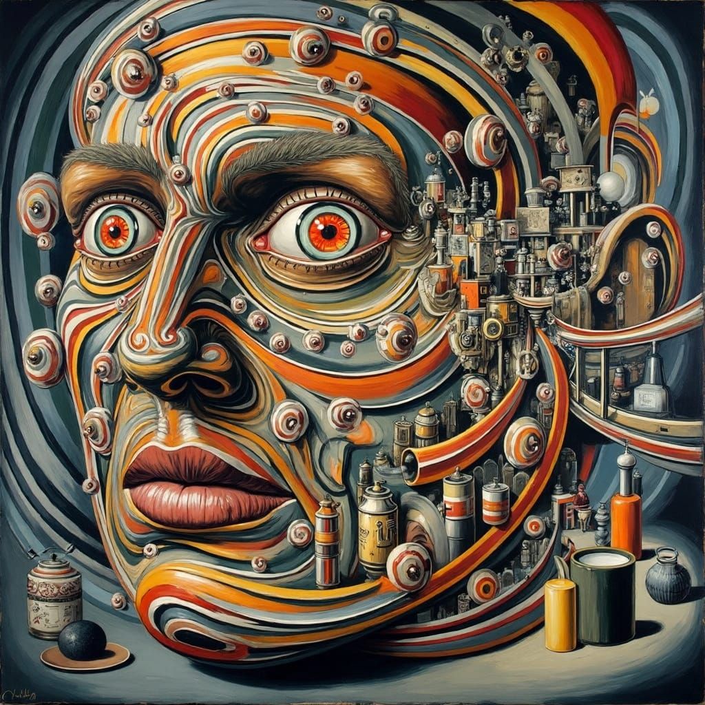 Gerhard Richter (German, 1932),  Schattenbild, en 1968, Oil on canvas, 275 x 275 cm #surrealiste   #polymorphe #figuratif  #abstrait #peintureabstraite_