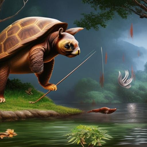 red eyed tortoise - AI Generated Artwork - NightCafe Creator