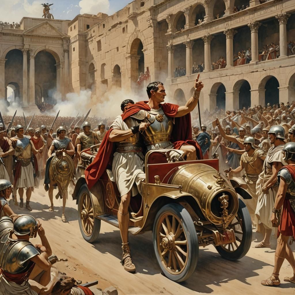 The Triumph Of Julius Caesar 5 - AI Generated Artwork - NightCafe Creator