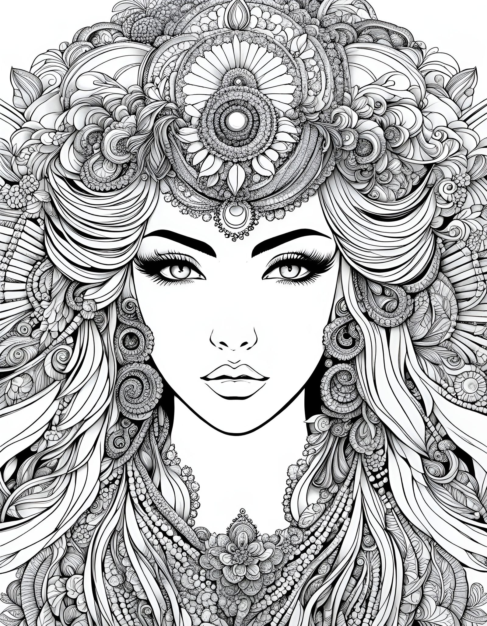 Line Art Queen - AI Generated Artwork - NightCafe Creator