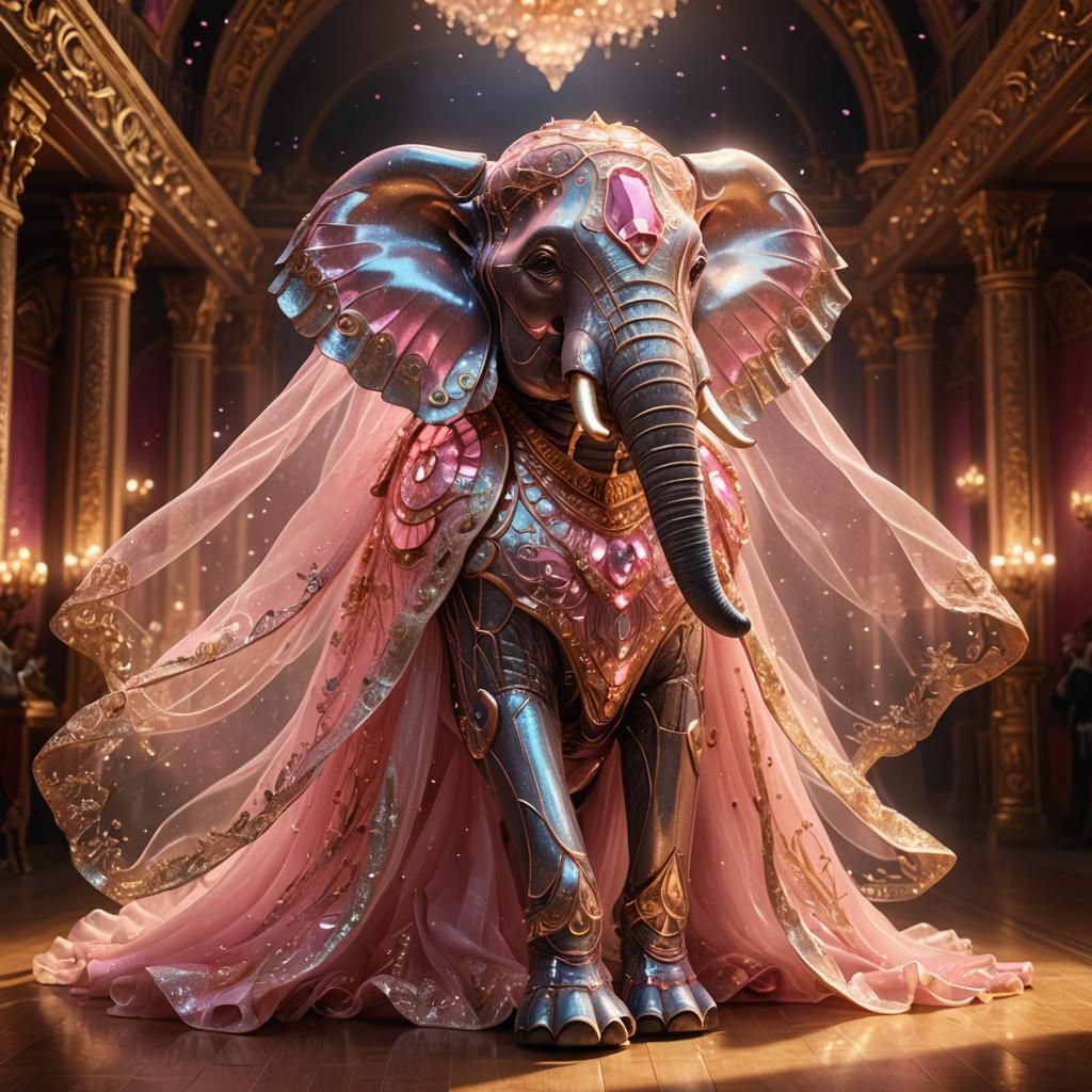 Majestic Elephant Ballerina   by @AdvanceBegginerAIGenerator