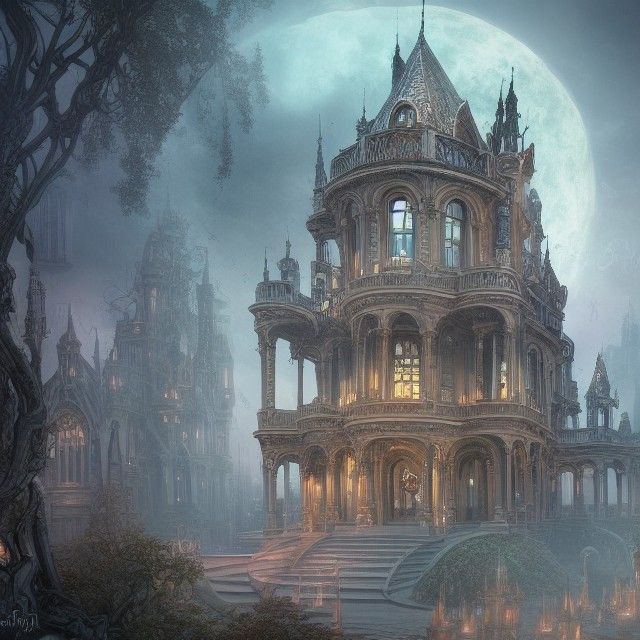 Fantasy Witch Manor  by @Neurotic Deductions