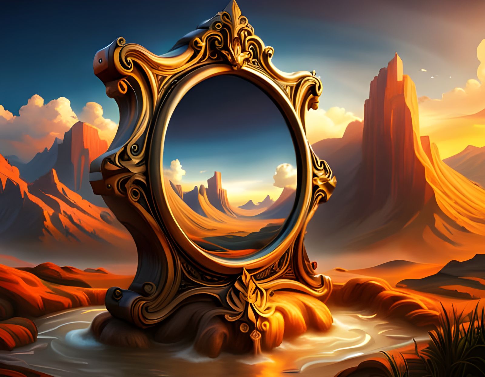 Mirror of the Oracle   by @Quiet Volcano
