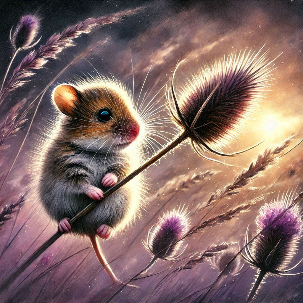 Thistle Mouse   by @D Rivers