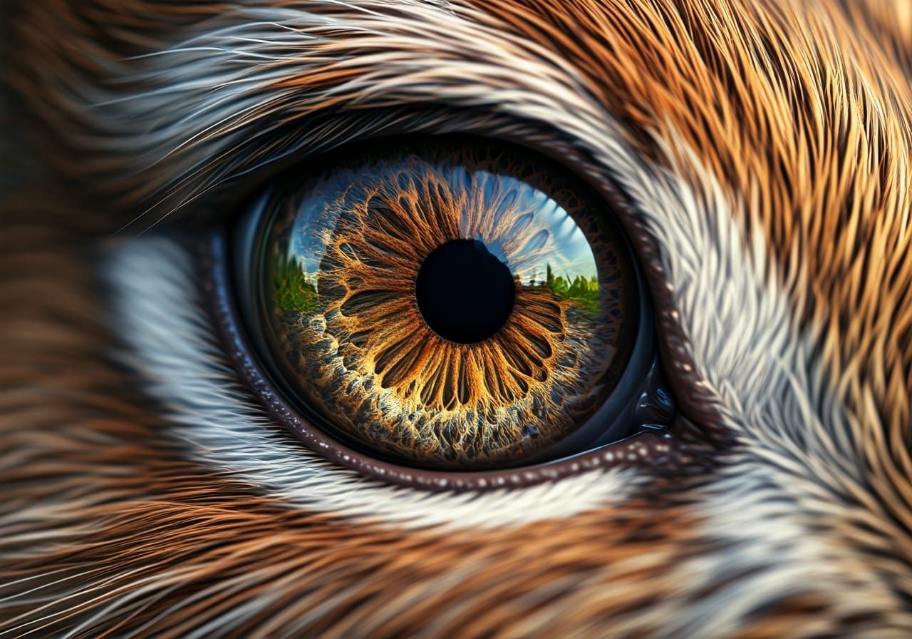 A macro shot of a rabbit's eye  by @Autumn