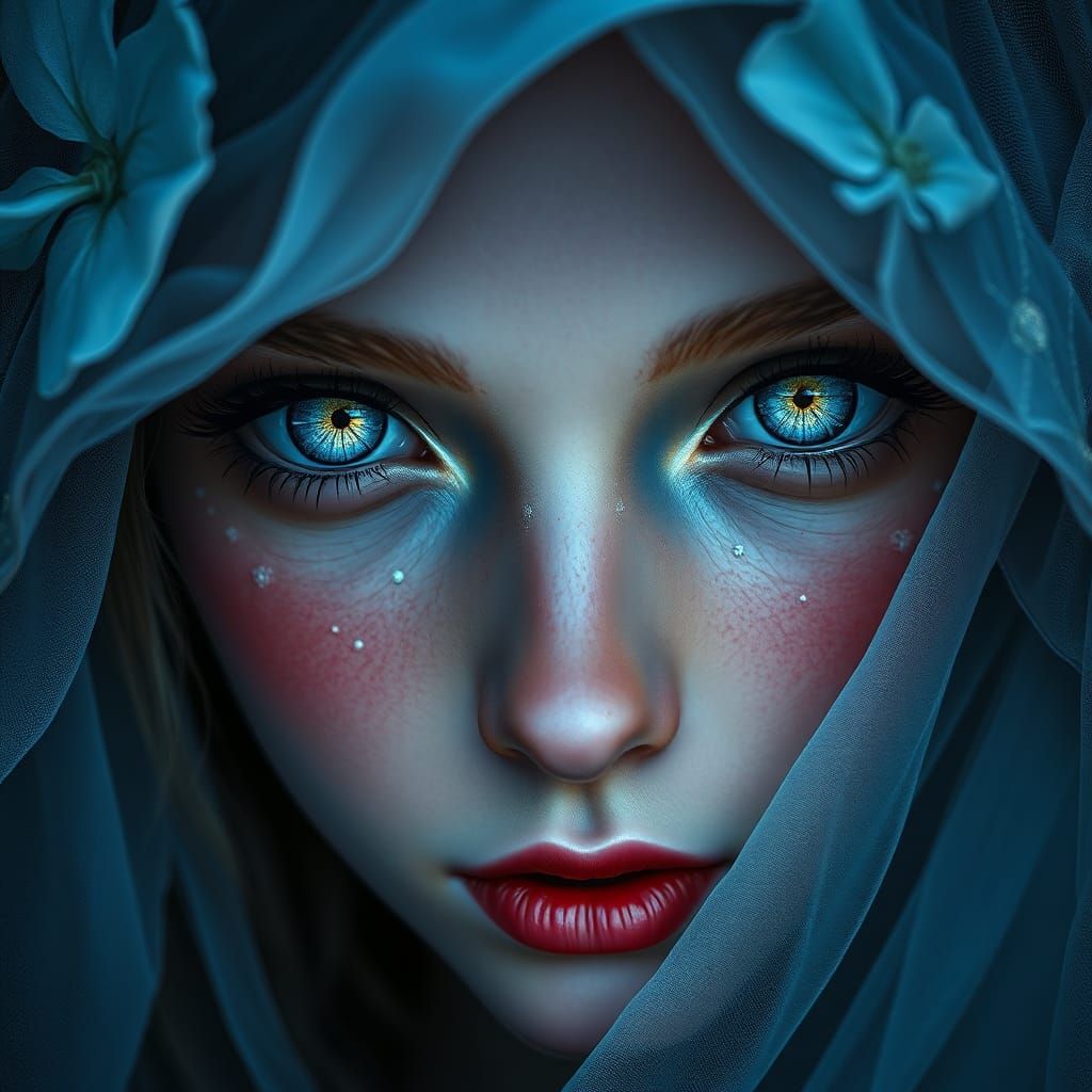 Demonic Portraits: Wild Child Elf with Spectral Eyes