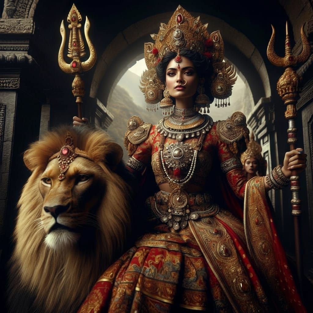 Pathibhara, a Nepali Hindu AND Buddhist Mother Goddess Believed to Grant Wishes to those who Make the Pilgrimage to her Temple :)