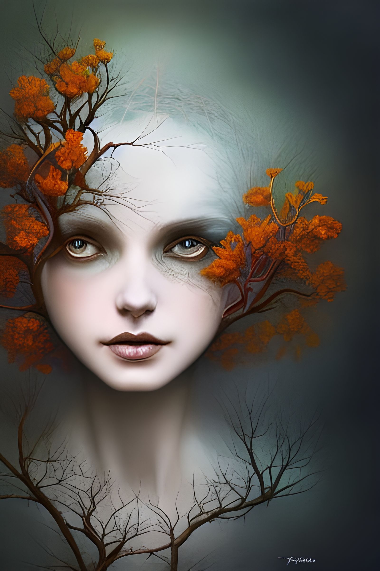 tree girl AI Generated Artwork NightCafe Creator