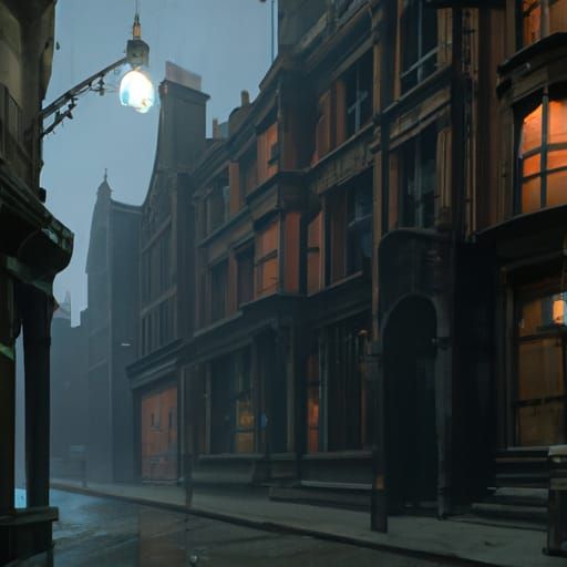 1880s misty London street - AI Generated Artwork - NightCafe Creator