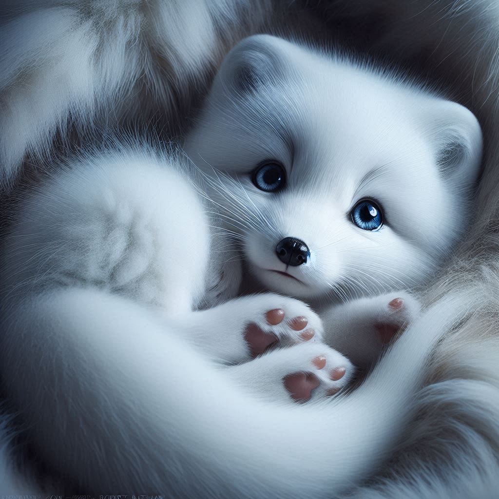 Relaxed White Arctic Fox