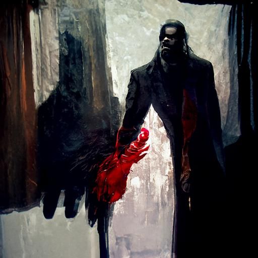 Nick Cave's red right hand AI Generated Artwork NightCafe Creator