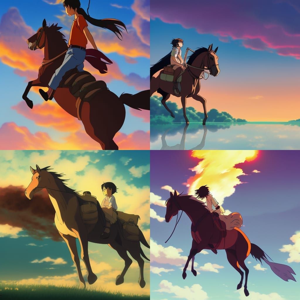a nuke riding a horse