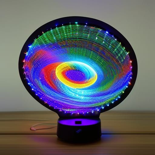 Fiber Optic Sculpture AI Generated Artwork NightCafe Creator