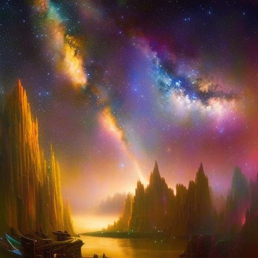 Exoplanet landscape - AI Generated Artwork - NightCafe Creator