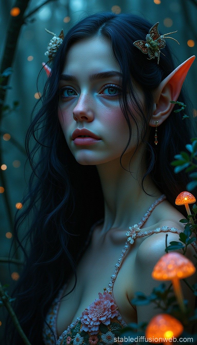 Elf in the Enchanted Forest