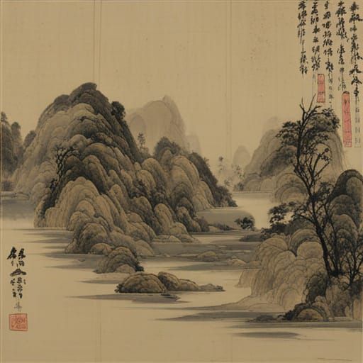 landscape by Huang Guangjian