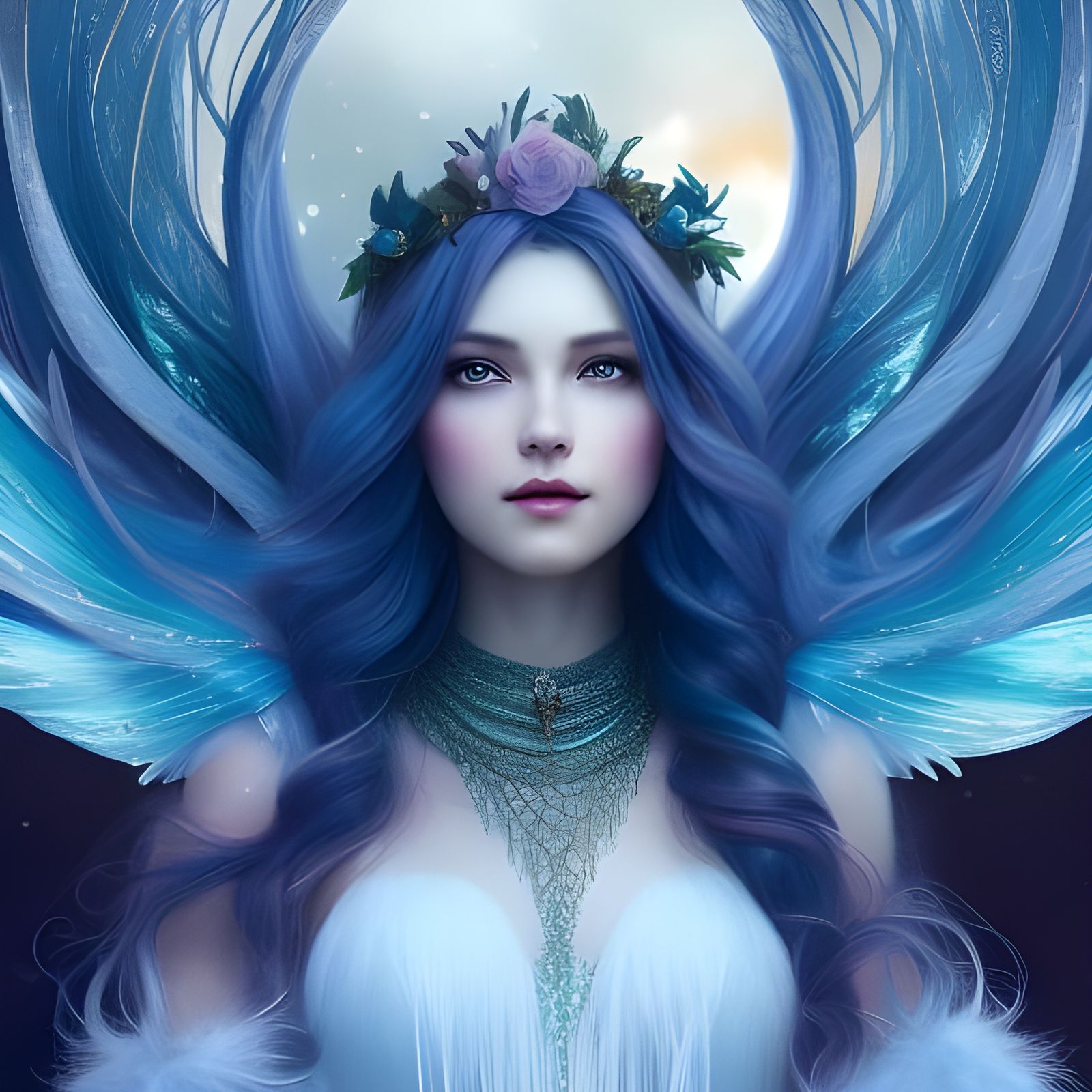 Ice fairy - AI Generated Artwork - NightCafe Creator