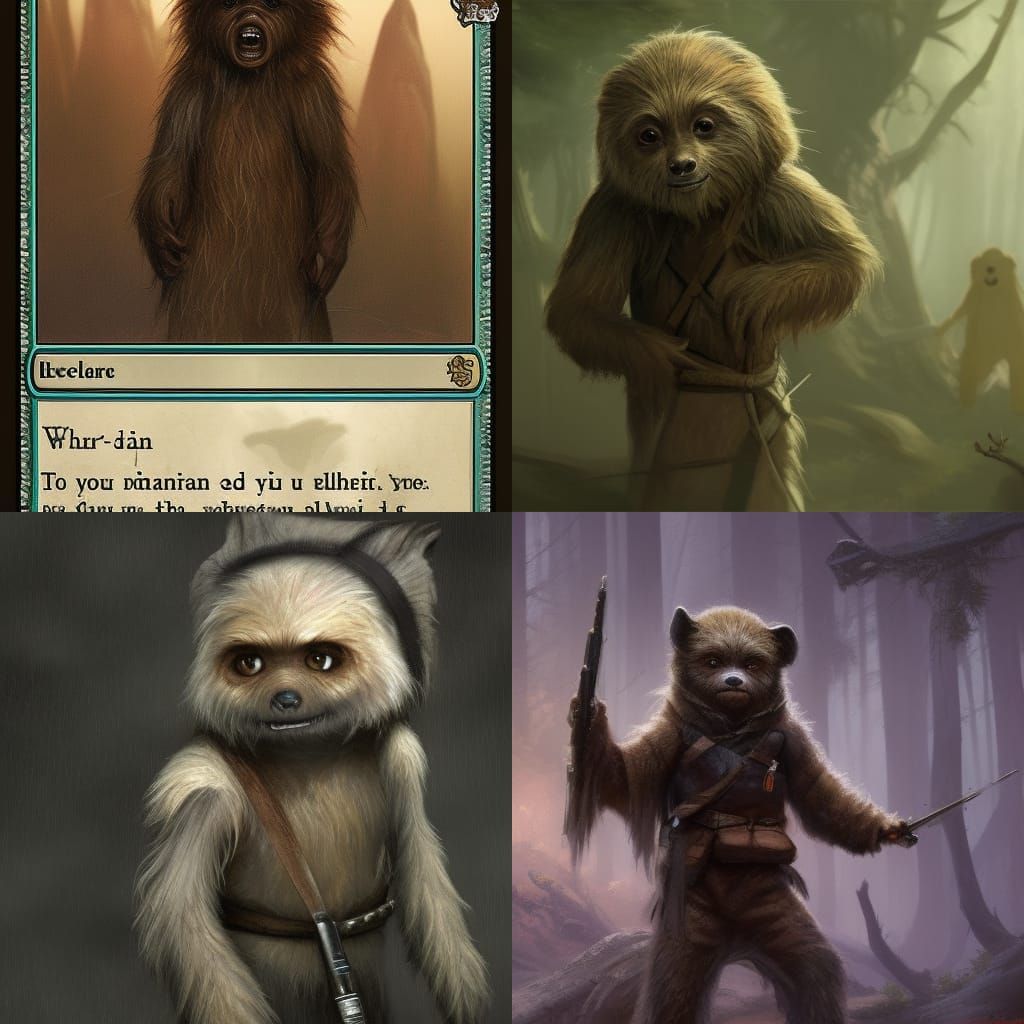 A skinny ewok
